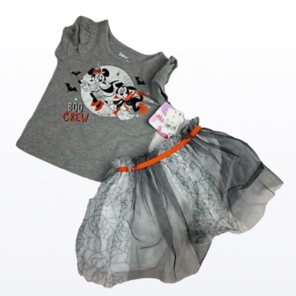Disney Other - Minnie Mouse Halloween size 2 girls NWT skirt and top Disney boo crew